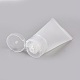 マットプラスチック詰め替え式化粧品ボトル  フリップキャップ付き  透明  85x47x29mm  容量：30ml（1.01液量オンス） X1-MRMJ-WH0024-01B-3