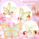 Decorazioni per display a farfalla 3d in carta patinata AJEW-WH0041-97-3