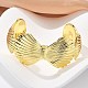 Латунные браслеты с открытыми манжетами для женщин BJEW-M091-02G-4