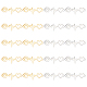 Dicosmetic 20 Stück Liebesglieder-Anschlüsse Pfotenabdruck-Elektrokardiogramm-Charms goldene Herzschlag-Charms-Anschlüsse flache Verbindungs-Charms aus Edelstahl FIND-DC0002-14-1