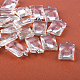 Pendentifs en verre d'alliage rectangles X-GLAA-Q047-18x25-01P-1