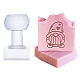 Clear Acrylic Soap Stamps with Big Handles DIY-WH0437-015-1