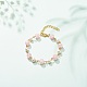 Bracelet en perles rondes en verre bling et perles d'imitation pour femme BJEW-JB08591-2
