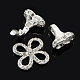 Alloy Rhinestone Fold-Over Magnetic Clasps X-RB-G055-S-3