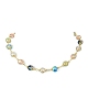 Halsketten aus Harz mit runden Perlenketten aus Goldfolie NJEW-JN04361-01-2