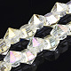 Electroplated Glass Beads Strands EGLA-S174-01A-06-1