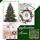 Nbeads 2 set 2 stili calendario dell'avvento natalizio numero numeri in legno decorazioni pendenti AJEW-NB0005-40-6