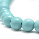 Chapelets de perle en jade d'un océan blanc synthétique G-S254-8mm-B02-4