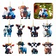 Olycraft 10 pièces 10 styles dessin animé bétail acrylique pendentif décorations HJEW-OC0001-33-1