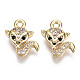 Brass Micro Pave Cubic Zirconia Charms KK-N231-133-NF-1