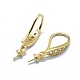 Brass Micro Pave Cubic Zirconia Earring Hooks KK-F795-03G-2