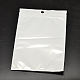 パールフィルムpvcジップロックバッグ  再封可能な包装袋  ハングホール付き  トップシール  長方形  ホワイト  13x8cm X-OPP-L001-02-8x13cm-1