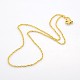 304 Stainless Steel Double Link Chain Necklaces for Men STAS-O050-02G-2