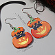 Серьги-подвески из сплава в форме тыквы на Хэллоуин XN8797-3-2