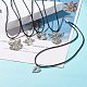 Alloy Fairy Pendant Necklace with Imitation Leather Cord for Women NJEW-JN03862-2