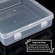 OLYCRAFT 2 Packs Square Clear Plastic Organizer Box with Lid Storage Container Jewelry Box Clear Storage Box for Small Items and Crafts (6.2x6.1x1.5 Inches) CON-WH0073-04-4