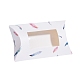 紙枕ボックス  ギフトキャンディー梱包箱  クリアウィンドウ付き  単語の愛  ミックスカラー  17.5x10.05x3.85cm CON-G007-02-M-2