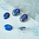 Cabochons à dos plat en lapis-lazuli naturel pandahall elite G-PH0002-22A-5