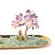 Natürliches Amethyst-Geld und Rosenquarzbaum-Buddha-Skulptur-Set DJEW-G027-19RG-08-3