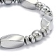Non-magnetic Synthetic Hematite Stretchy Bracelets BJEW-K001-03A-2