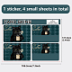 CREATCABIN 4Pcs Card Skin Sticker Black Cat Debit Credit Card Skins Covering Flower Personalizing Bank Card Protecting Removable Wrap Waterproof Proof No Bubble for Bank Card 7.3x5.4Inch-Green DIY-WH0432-034-2