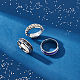 Anello vuoto universale anello per dito scanalato in acciaio inossidabile anello con nucleo vuoto per intarsio anello fatto a mano con sacchetti di velluto promessa di matrimonio creazione di gioielli regalo STAS-UN0044-29-2
