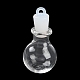 Pendentifs de bouteille de souhait en verre clair GLAA-A010-01B-1