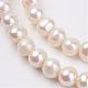 Fili di perle di perle d'acqua dolce coltivate naturali PEAR-D187-37-3