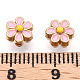 Perles d'émail en alliage de ton or clair&nbsp;ENAM-WH0057-43C-3
