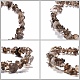 Copeaux de quartz fumé s'étendent bracelets BJEW-JB01308-05-3