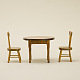 Miniatur-Holztisch- und Stuhlset PW-WG15003-01-1