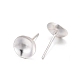 925 Sterling Silver Ear Stud Findings STER-K167-043E-S-2
