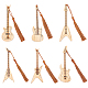 Nbeads 6pcs 6 Stil Gitarren-Bambus-Lesezeichen mit Quasten für Buchliebhaber AJEW-NB0002-81-1