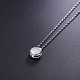 SHEGRACE Simple Design Rhodium Plated 925 Sterling Silver Necklace JN461A-2