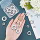 Unicraftale 24 Pcs 4 Styles 304 Stainless Steel Linking Rings STAS-UN0021-74P-2