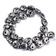 Electroplate Synthetic Lava Rock Beads Strands G-N326-75A-2
