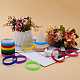 Gorgecraft 40 pz 10 colori set di braccialetti piatti in cordoncino di silicone per uomo donna BJEW-GF0001-16-4