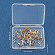 Superfindings 40 шт. серебряные золотые латунные серьги крючки металлические серьги проволочные крючки ушная проволока для изготовления серег своими руками 17x16x5 мм KK-FH0001-12-RS-8