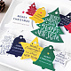 クリスマスハングタグシート  クリスマスハンギングギフトラベル  クリスマスパーティーのベーキングギフト  混合図形  カラフル  25.5x18cm X-DIY-I028-01-2