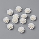 15MM White Flower Resin Cameo Cabochons for Finger Ring Making X-RB772Y-5-1