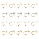 Hobbiesay 20 pz orecchini placcati oro piegare il gancio cerchio orecchio linea mezzo anello perno rotondo con anelli orizzontali e perni in acciaio per le donne gioielli fai da te orecchini pendenti FIND-HY0001-63-1