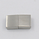 Fermoirs magnétiques en acier inoxydable mat 304 avec emembouts à coller STAS-K007-01-1