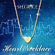 SHEGRACE 925 Sterling Silver Real 24K Gold Plated Pendant Necklaces JN744C-5