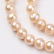 Fili di perle di perle d'acqua dolce coltivate naturali PEAR-D187-40-3