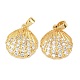 Латунные микропаве прозрачные подвески с фианитом KK-G543-09G-02-1