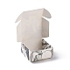 正方形の紙のギフトボックス  ギフトラッピング用折りたたみボックス  ちょうの模様  5.6x5.6x2.55cm CON-B010-01B-4