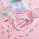 Aricraft 275 pièces 15 styles de perles en verre transparent et dépoli GLAA-AR0001-47-4