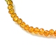Collier de perles de verre rondelle à facettes pour femme NJEW-M208-01A-4