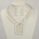 Glass Pearl Jewelry Sets SJEW-PJS216-1-3