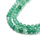Chapelets de perles en agate d'onyx vert naturel G-D463-02-3